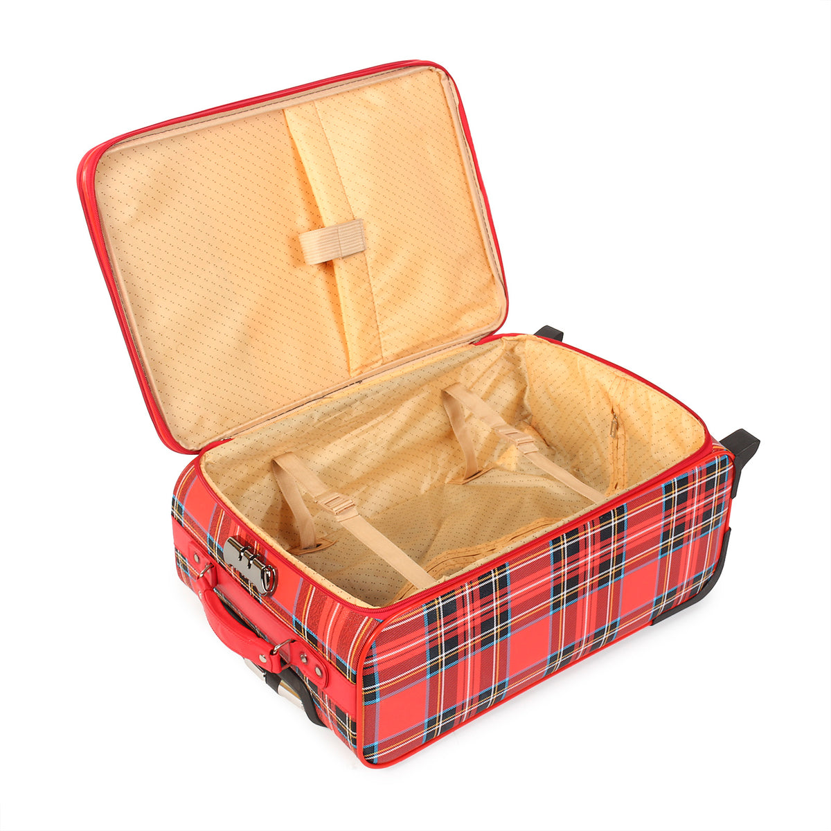 Tartan suitcase discount