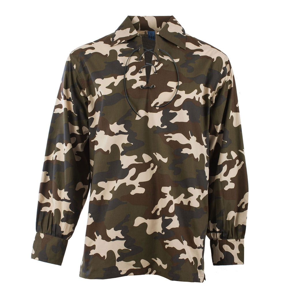 Gents Deluxe Ghillie Shirt Green Camo