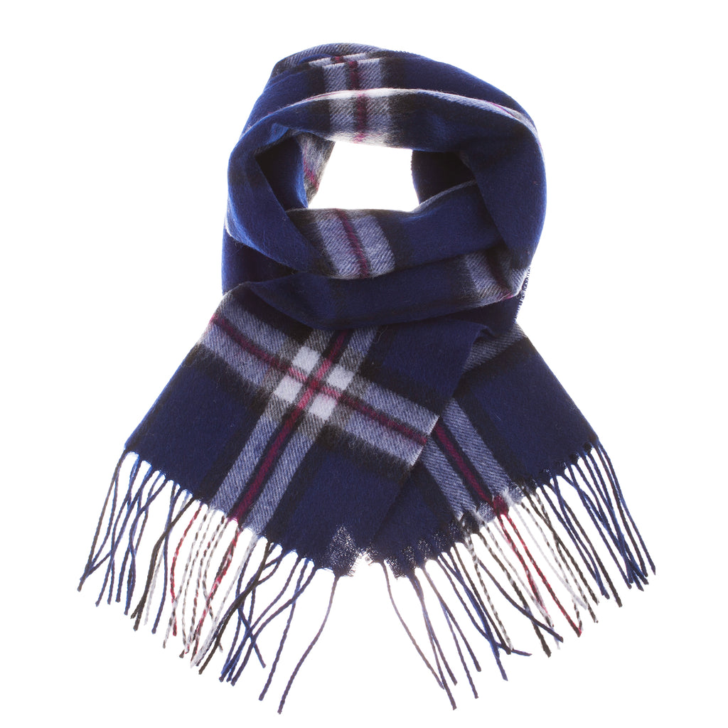 Edinburgh 100% Lambswool Scarf  Thomson Navy