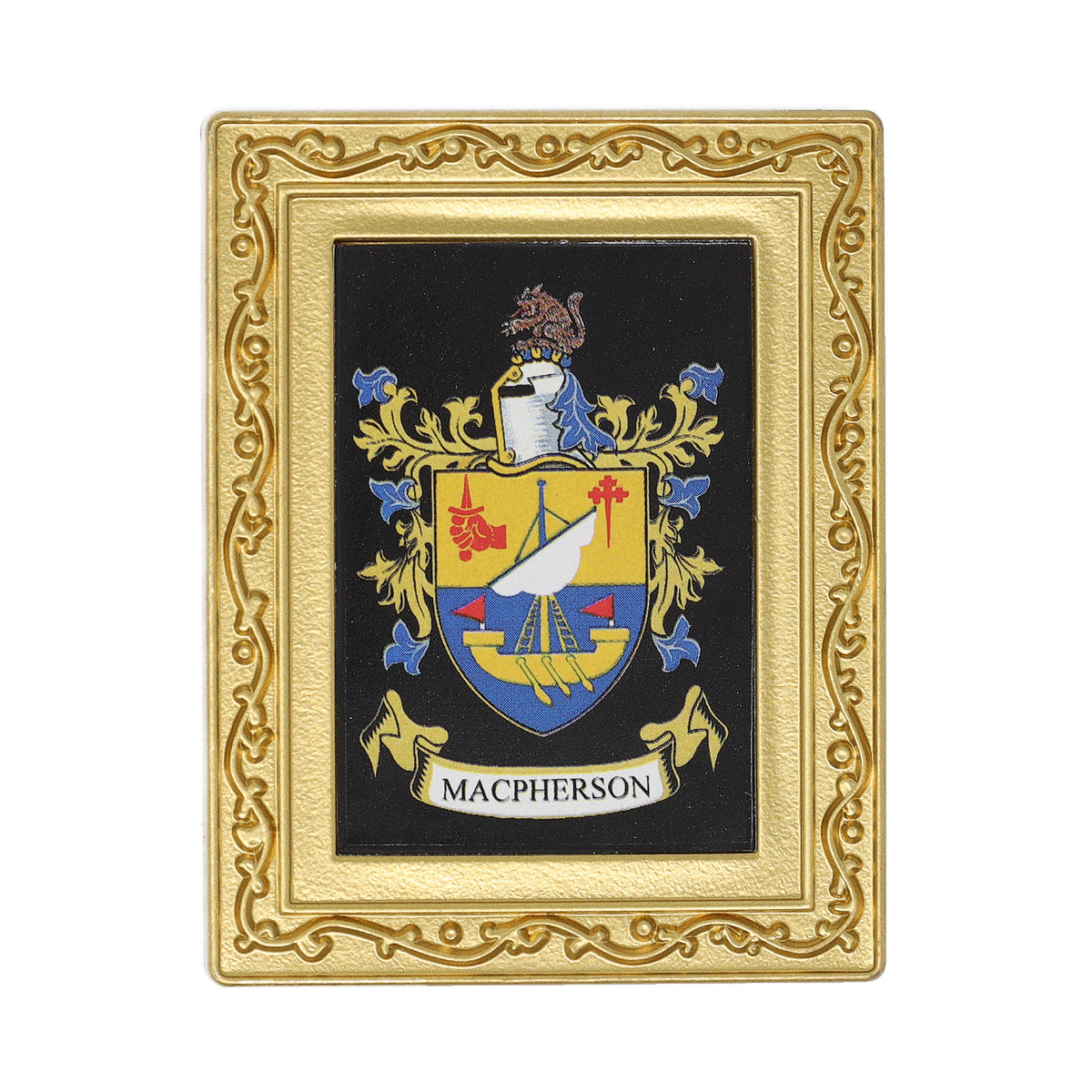 Coat Of Arms Fridge Magnet Macpherson | The Scotland Shop