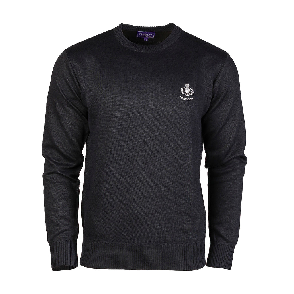 Men's Ballantrae Thistle Jumper  Navy