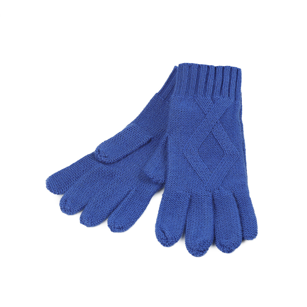 Ladies Racking Rib Detail Glove Cornflower