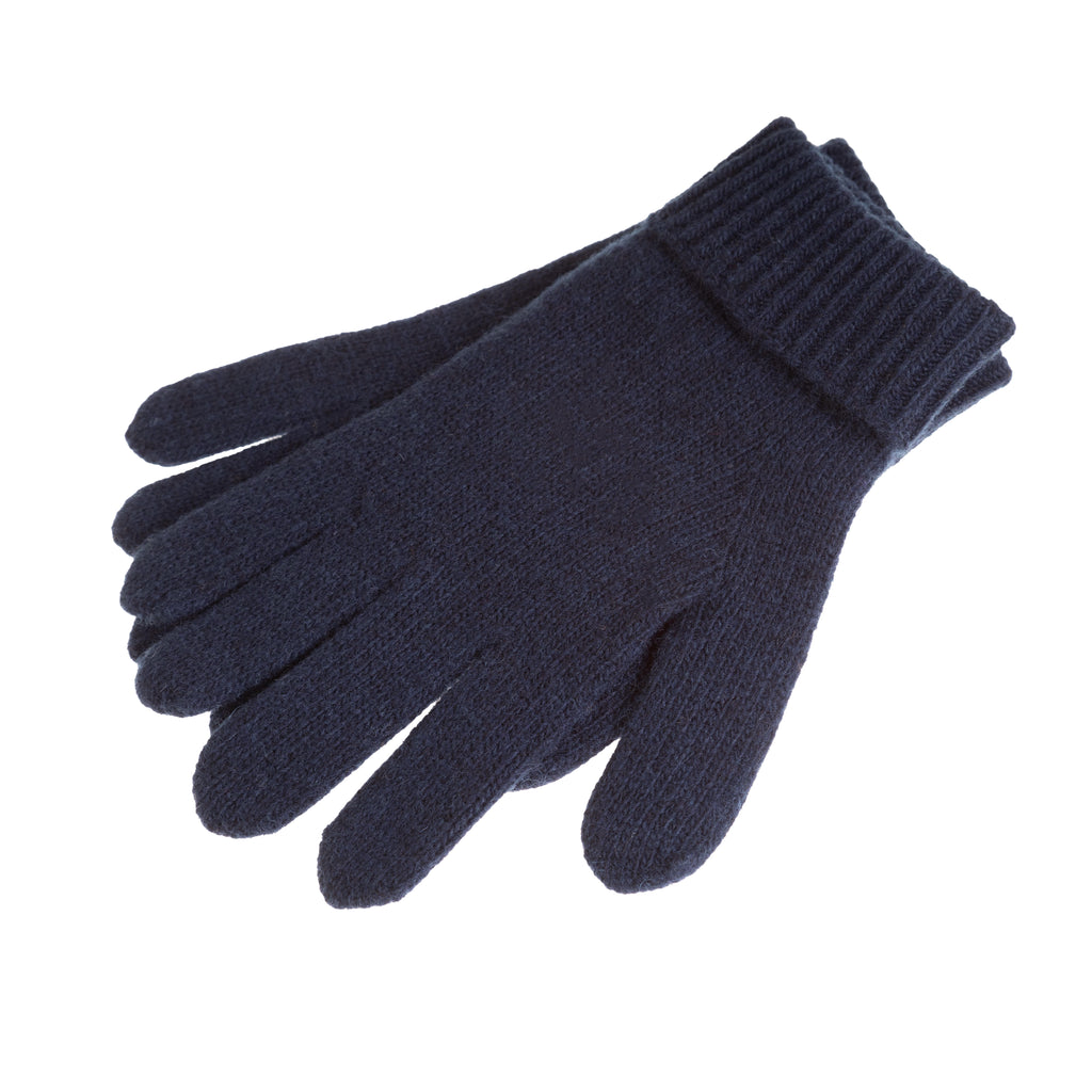 Gents Plain Lambswool Mix Glove Navy