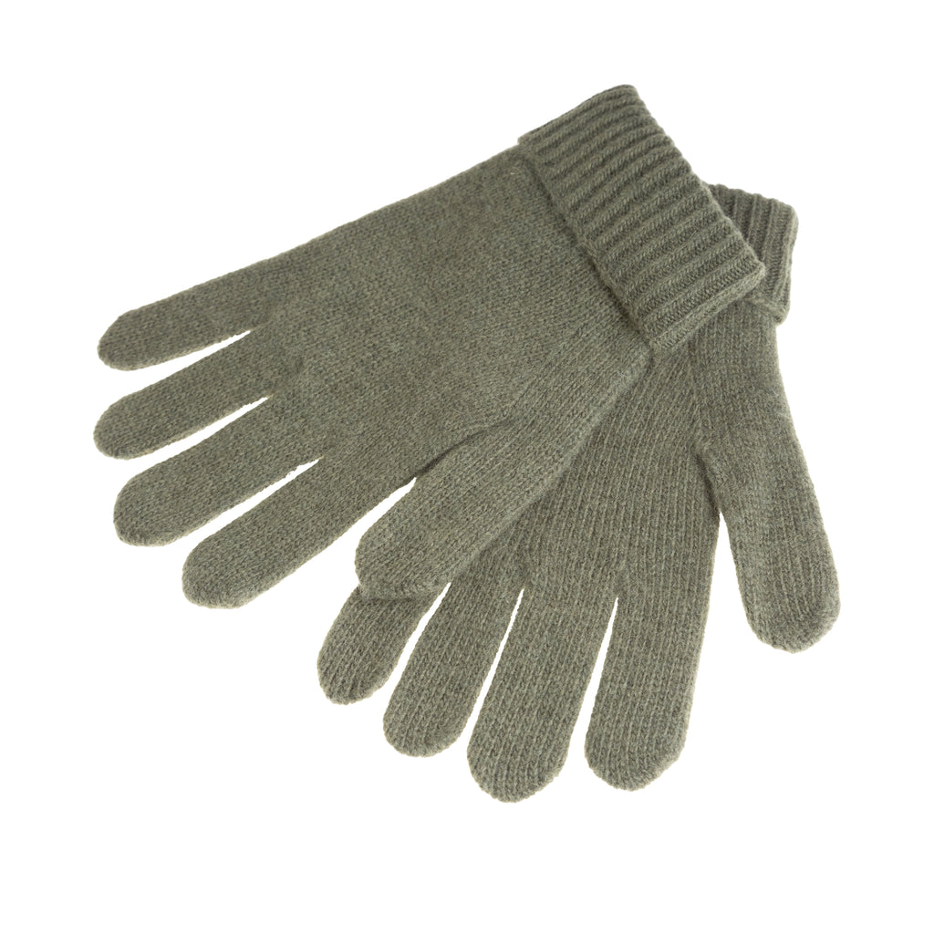 Gents Plain Lambswool Mix Glove Olive