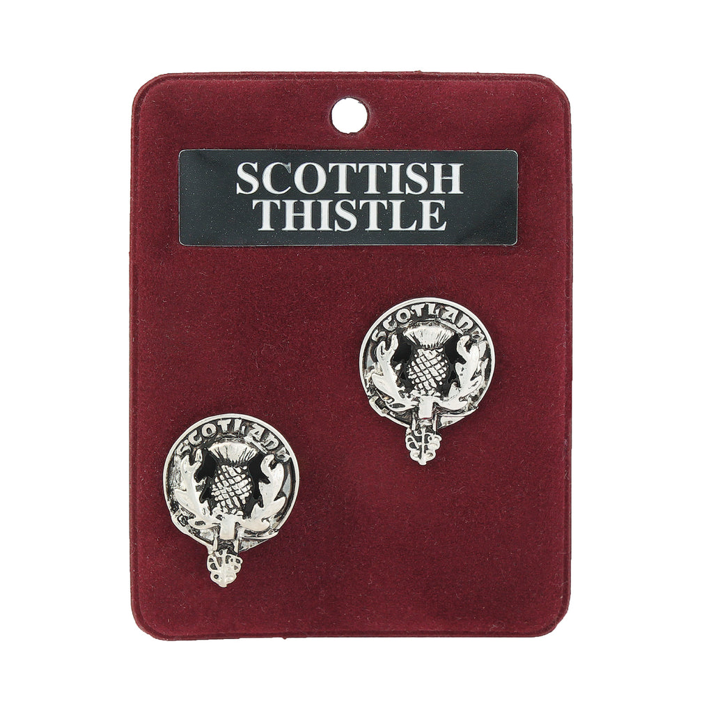 Art Pewter Cufflinks Scots Thistle