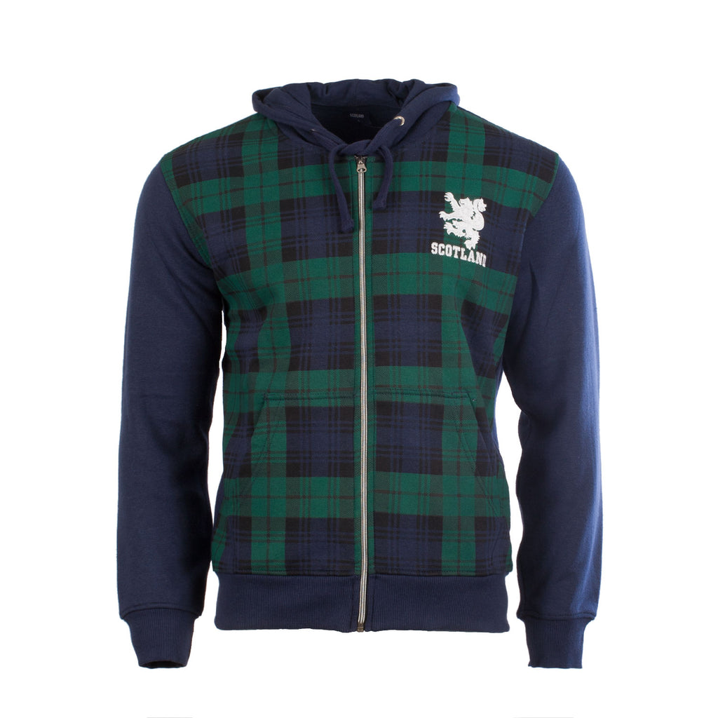 Adults Tartan Lion Zip Top