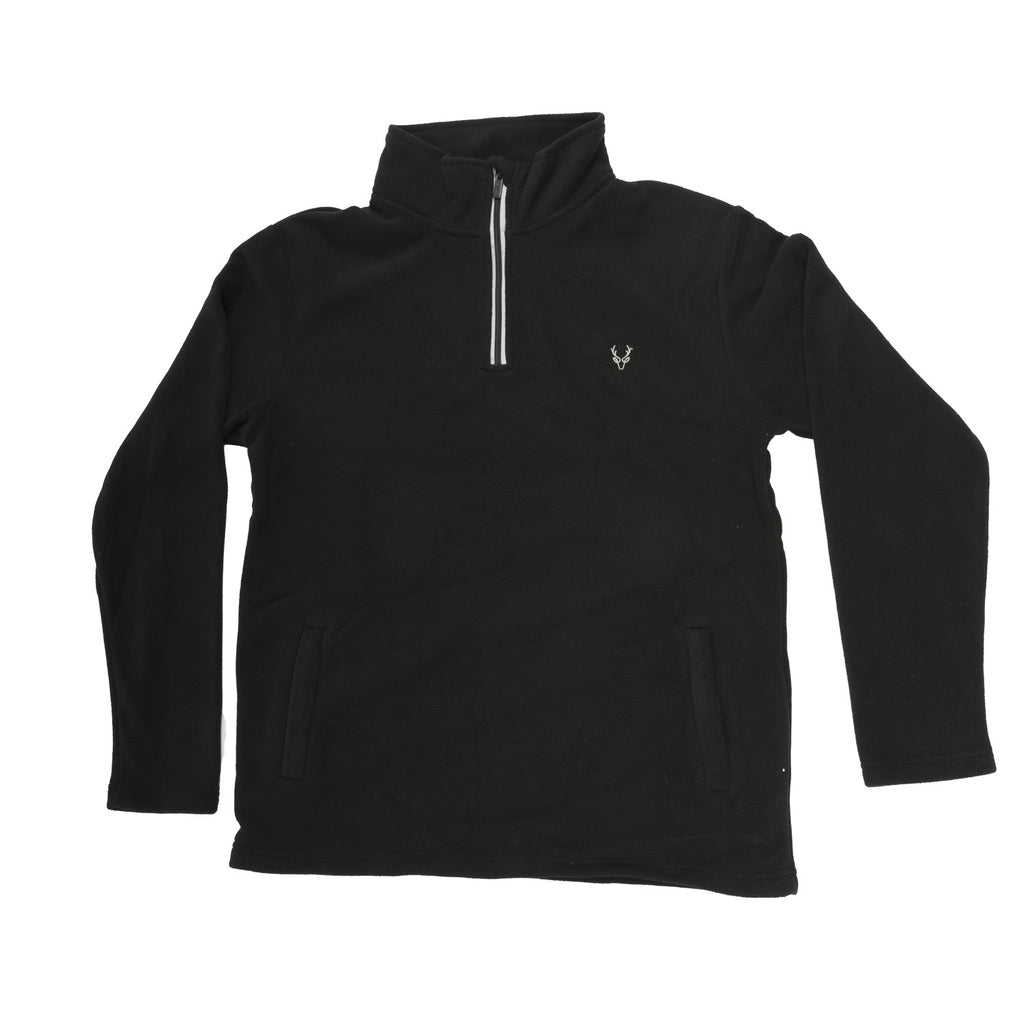 Mens 1/4 Zip Fleece Black