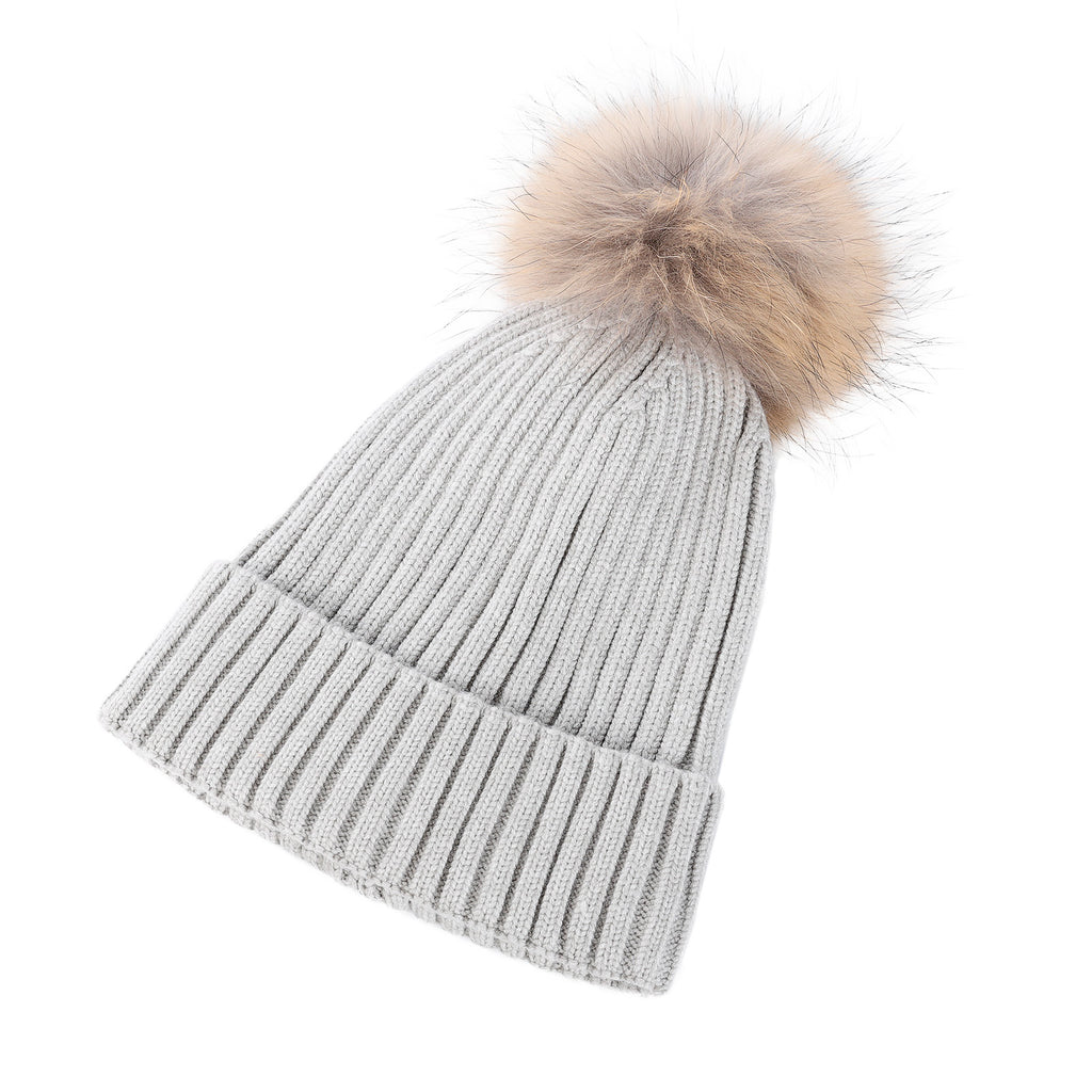 Rib Pom Hat Ft Oyster/Natural